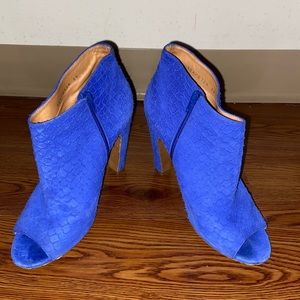 Maison Martin  Margiela snakeskin peep toe bootie